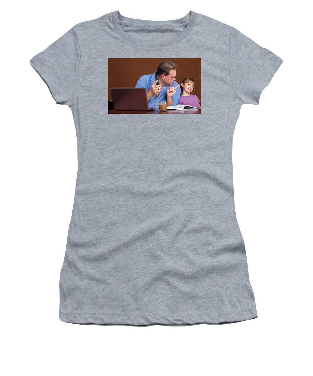 Adult Women's T-Shirt featuring the photograph Work from home distraction by Kyle Lee