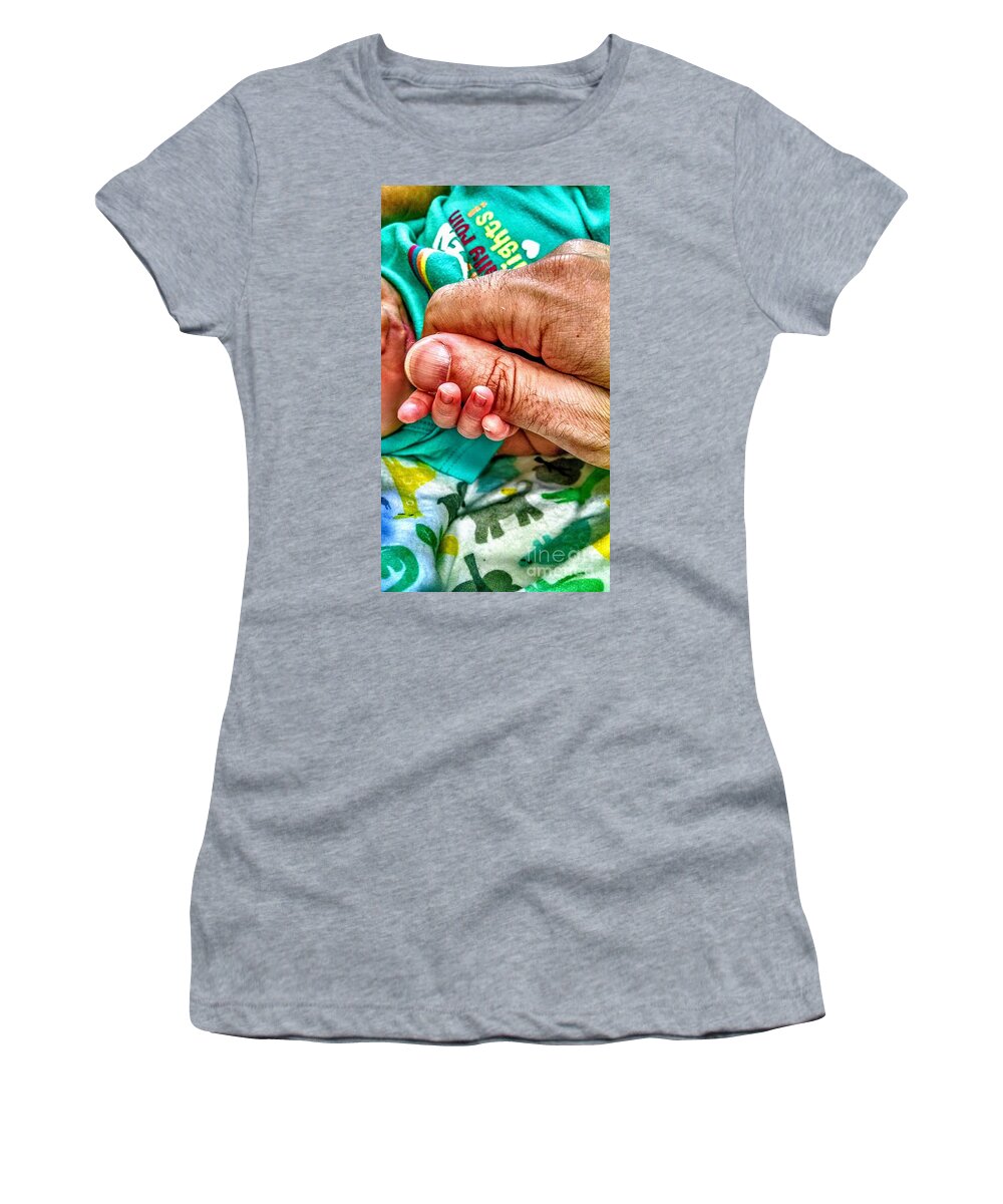 Child Women's T-Shirt featuring the photograph Worth Holding On To by Christopher Lotito