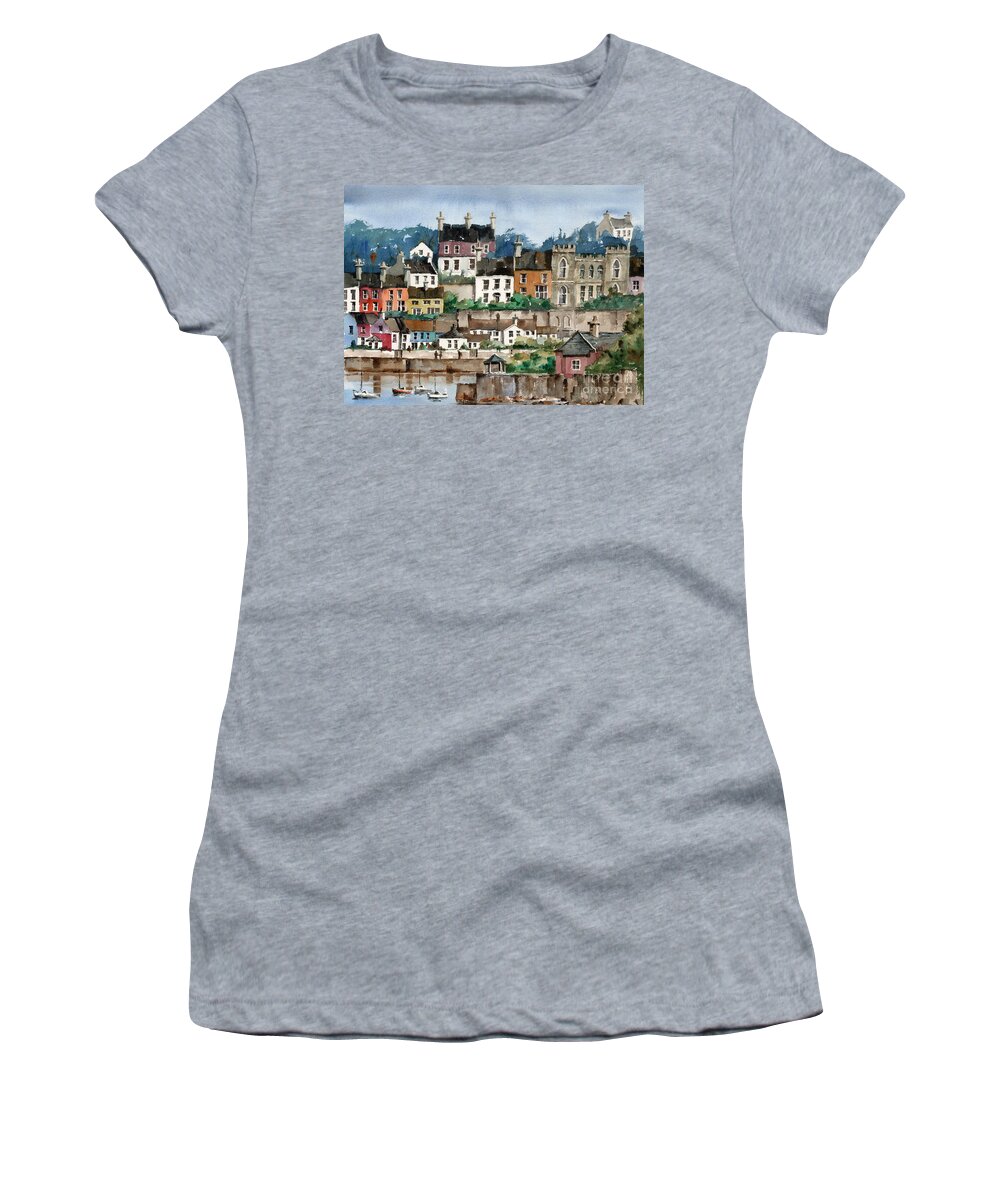 Cork Women's T-Shirt featuring the painting F 762  Kinsale Harbour, Cork by Val Byrne