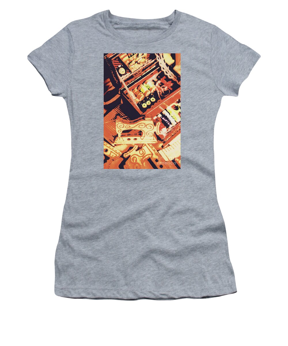 Handicraft Women's T-Shirt featuring the photograph Yarn Chest by Jorgo Photography