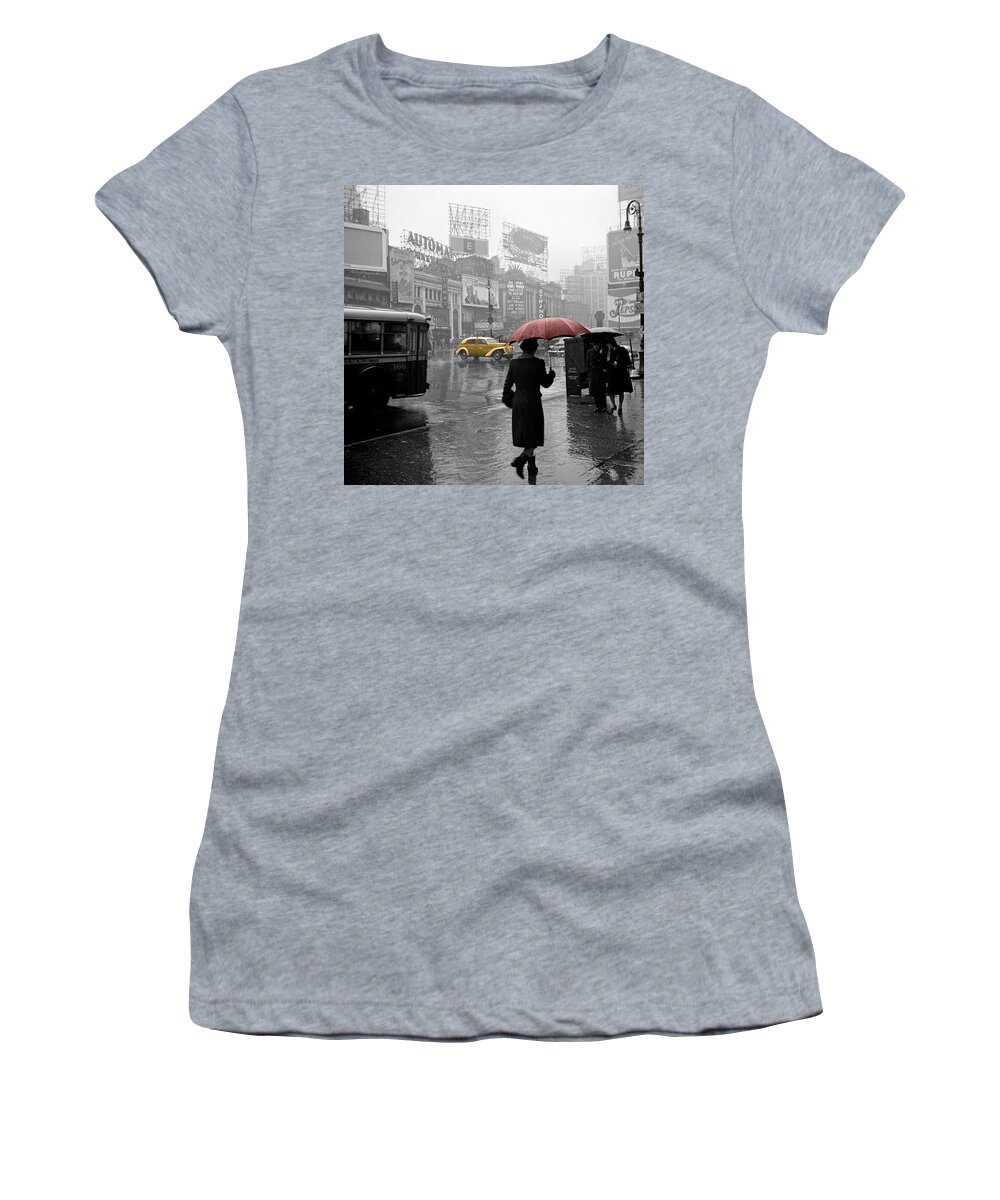 Times Square Women's T-Shirt featuring the photograph Yellow Cabs New York 2 by Andrew Fare