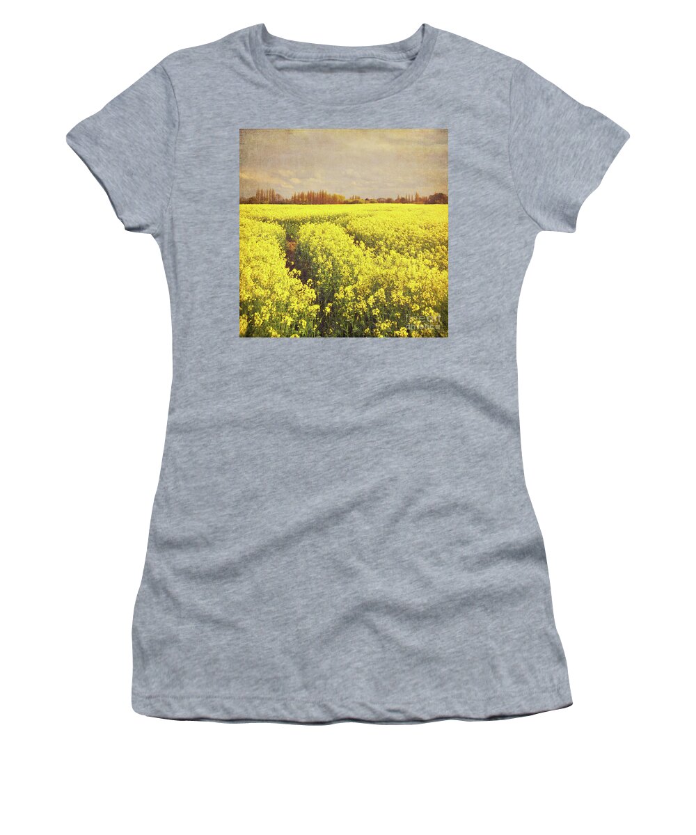 Yellow Women's T-Shirt featuring the photograph Yellow Field by Lyn Randle