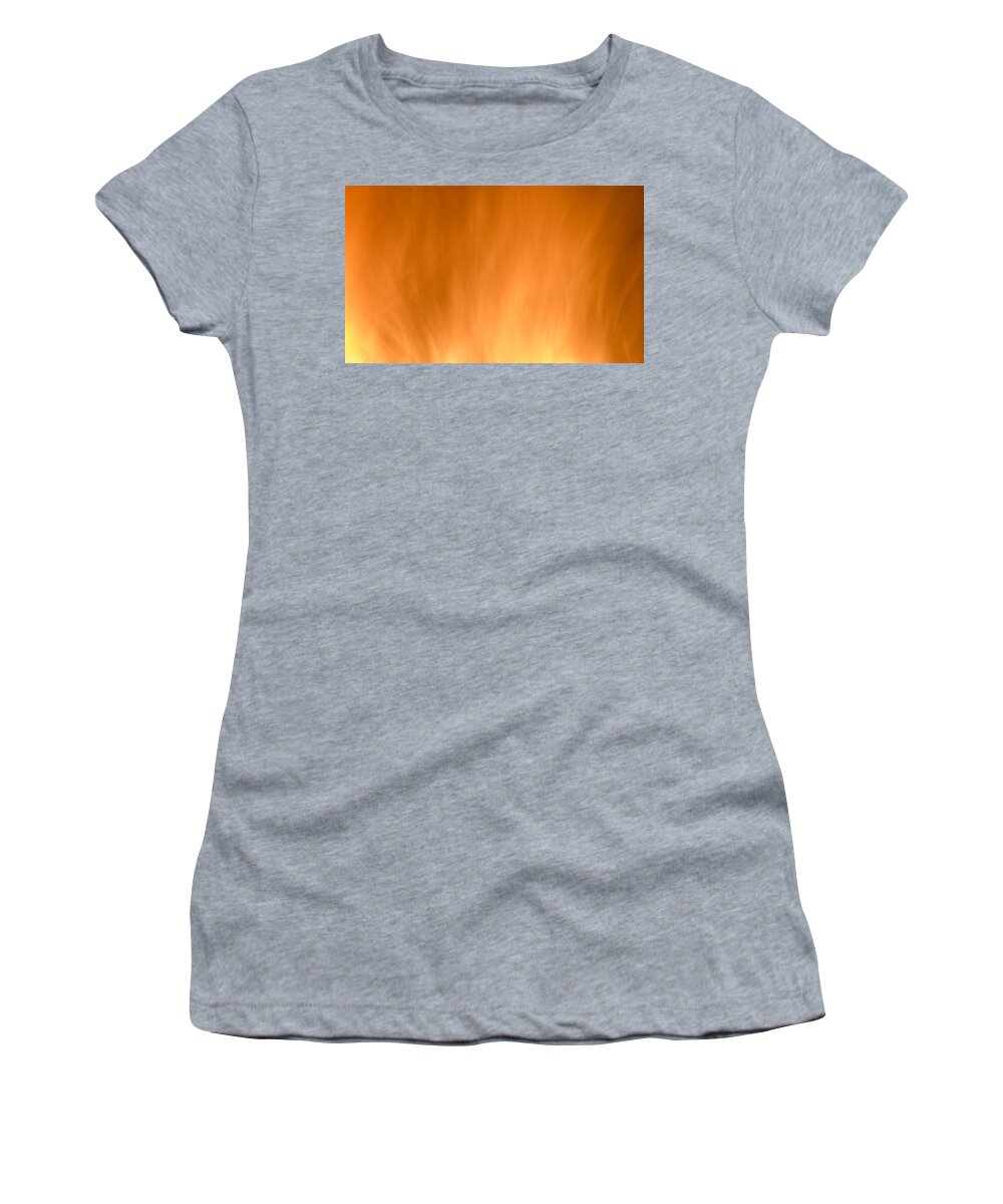 Fire Background Women's T-Shirt featuring the photograph Yellow Fire background by Michalakis Ppalis
