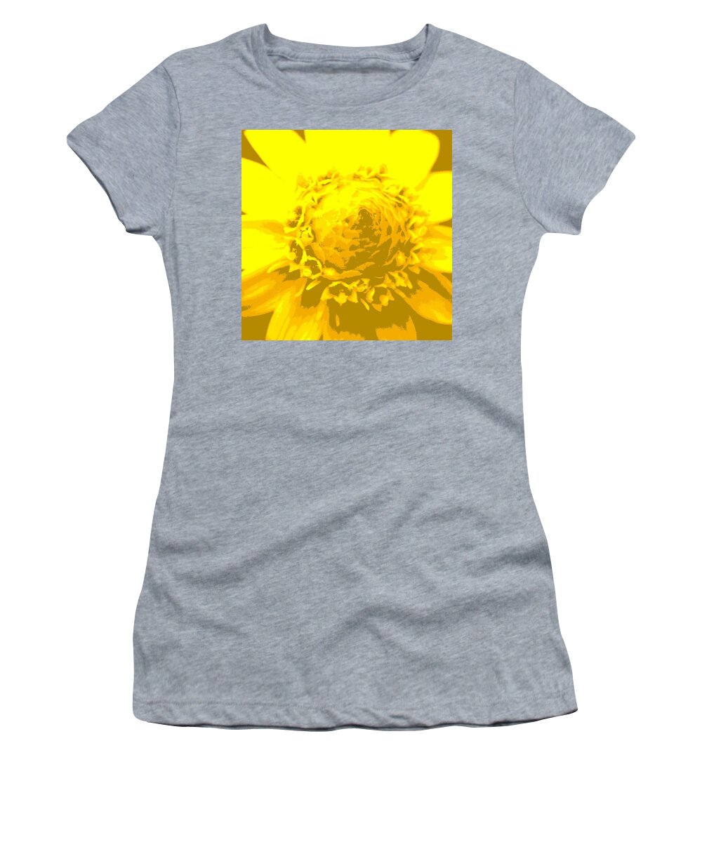 Flower Women's T-Shirt featuring the digital art Yellow flower1 by Kumiko Izumi