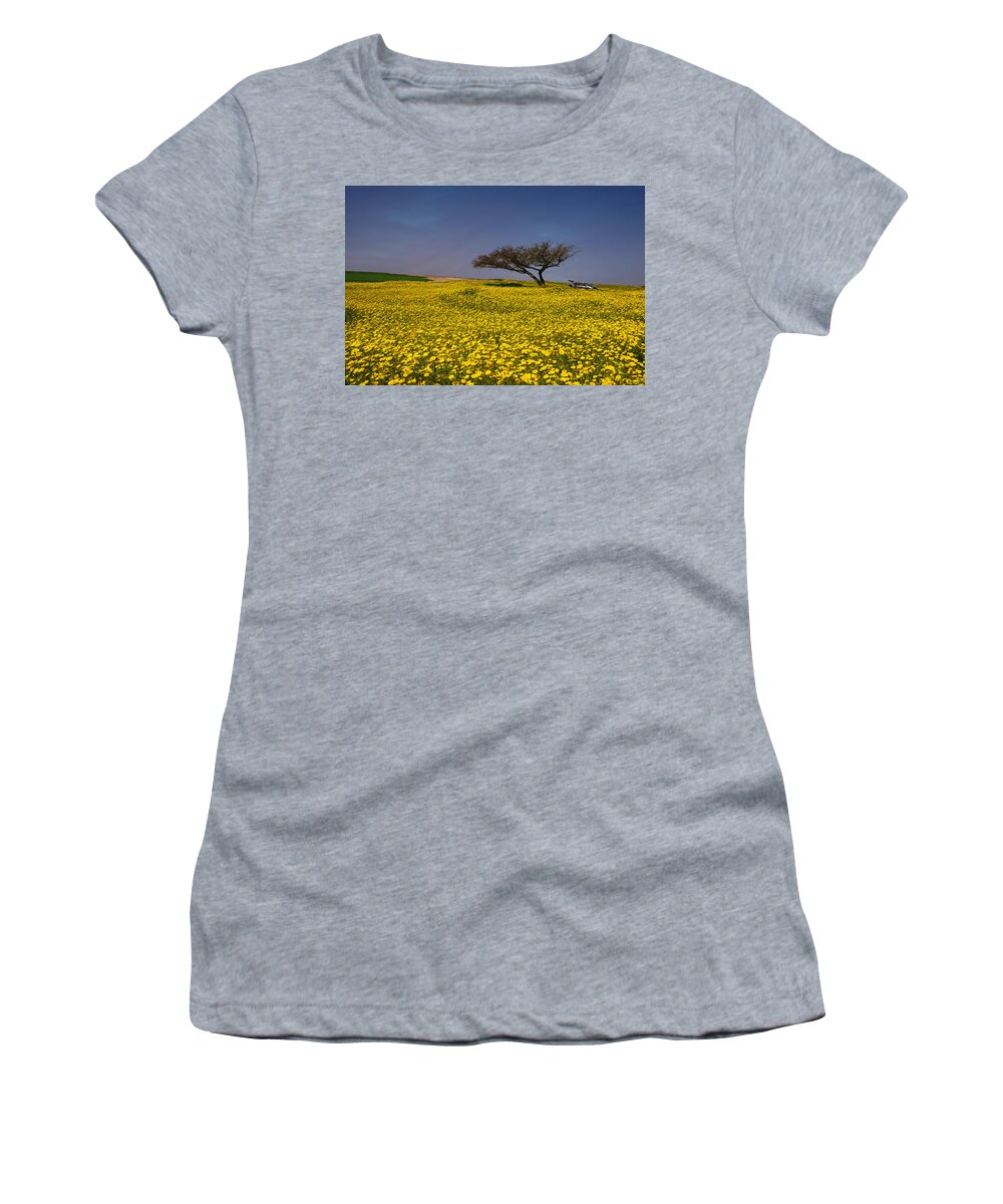 Spring Women's T-Shirt featuring the photograph Yellow Spring by Uri Baruch