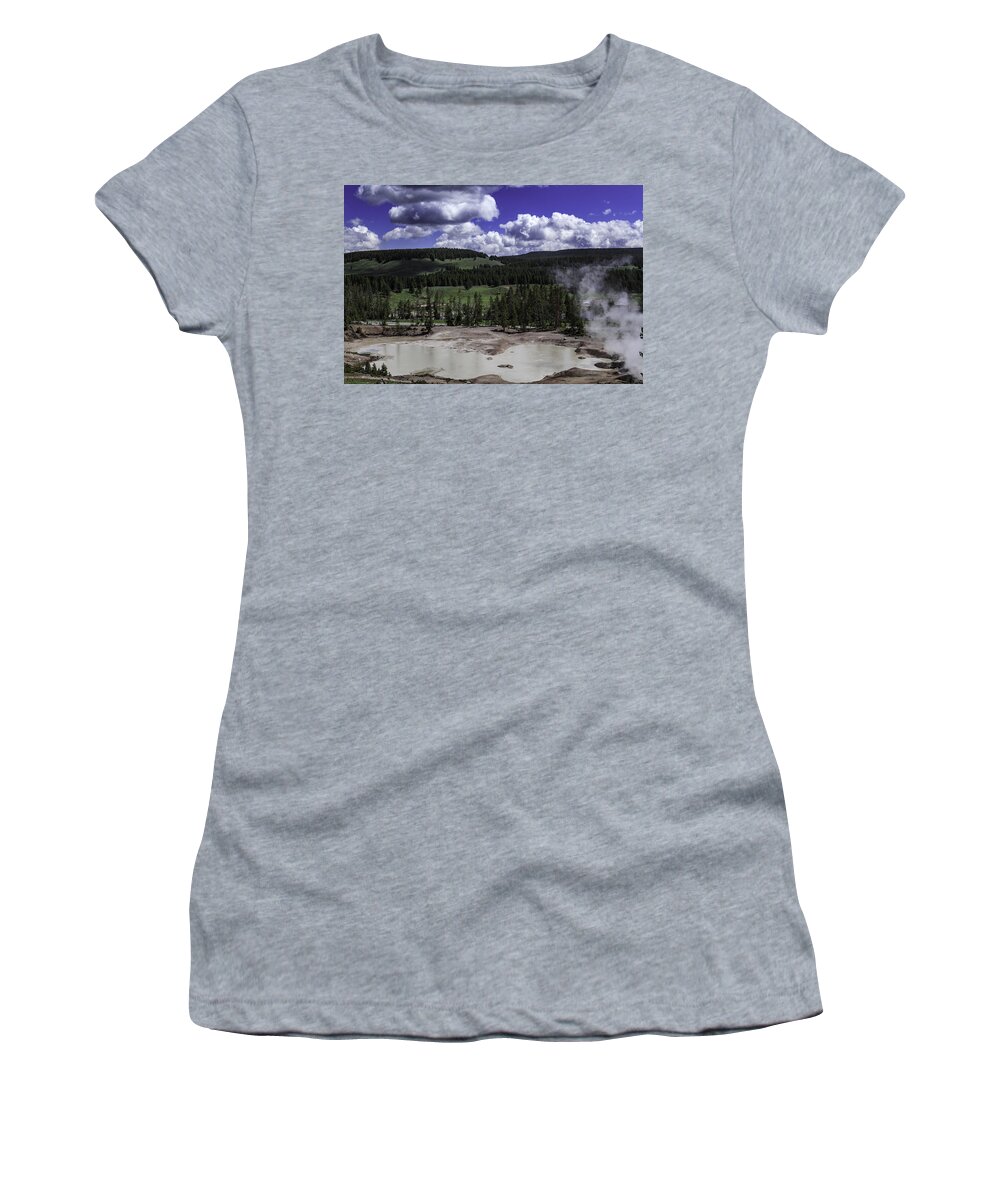 Yellowstone National Park Women's T-Shirt featuring the photograph Yellowstone Tar Pits by Jason Moynihan