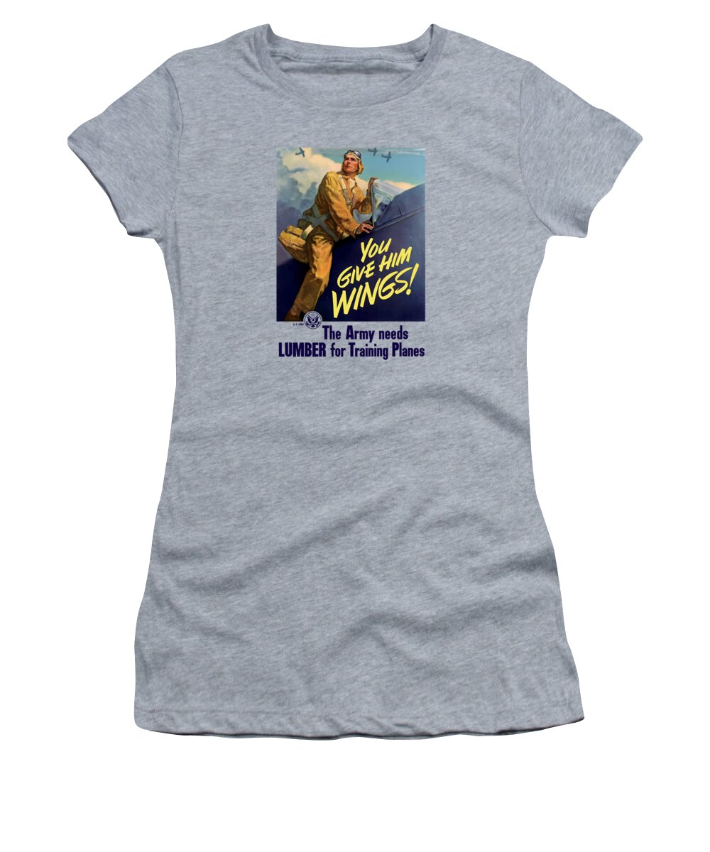 Aircraft Women's T-Shirt featuring the painting You Give Him Wings - WW2 by War Is Hell Store