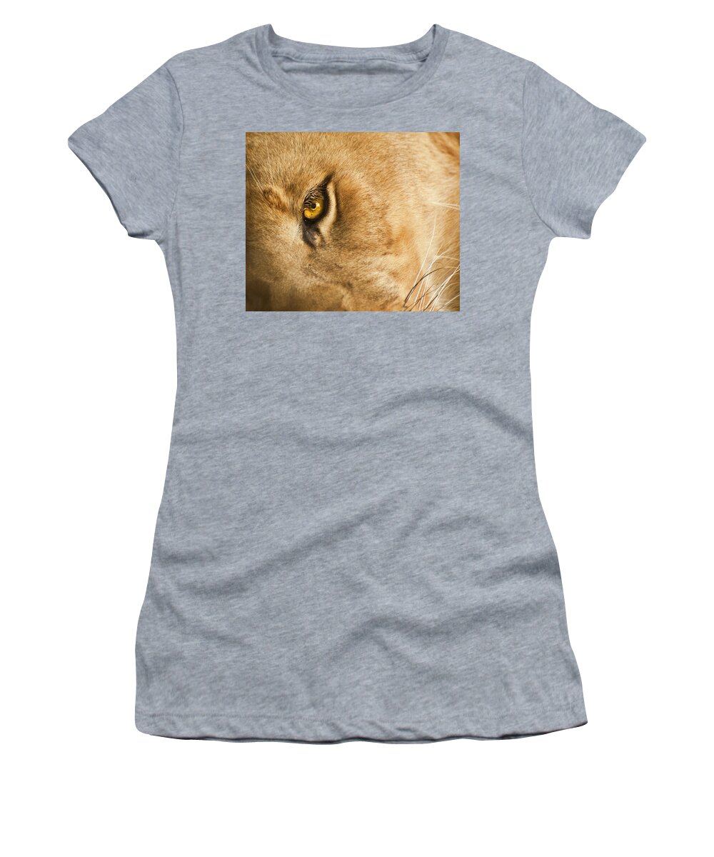 Lion Women's T-Shirt featuring the photograph Your Lion Eye by Carolyn Marshall