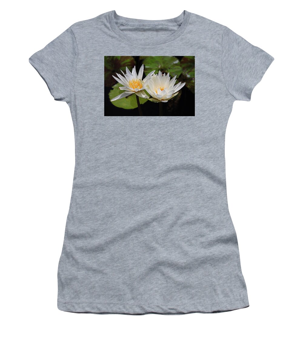 Water Lily Women's T-Shirt featuring the photograph You're Where I'll be by Michiale Schneider