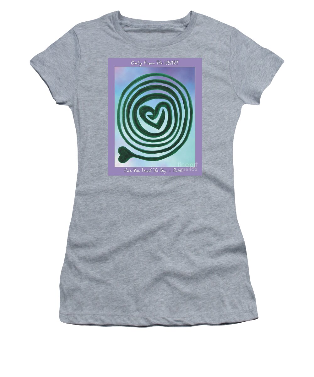 Labyrinth Women's T-Shirt featuring the photograph Zen Heart Labyrinth Sky by Mars Besso