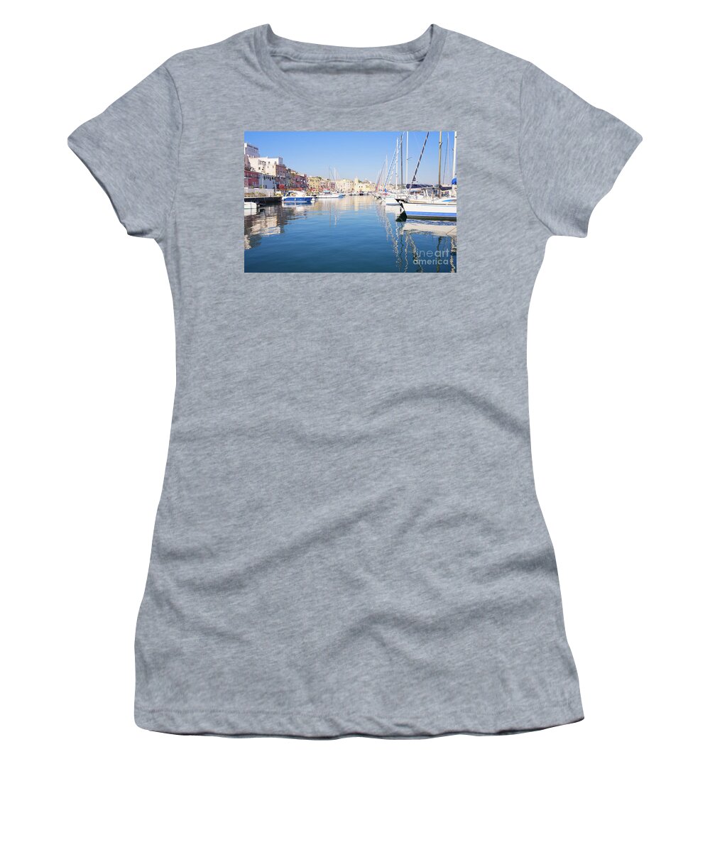 Procida Women's T-Shirt featuring the photograph Procida Island at Summer by Anastasy Yarmolovich