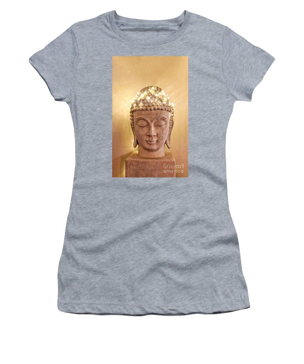 Dawn Women's T-Shirt featuring the photograph Dawn Buddha #1 by LeeAnn Kendall