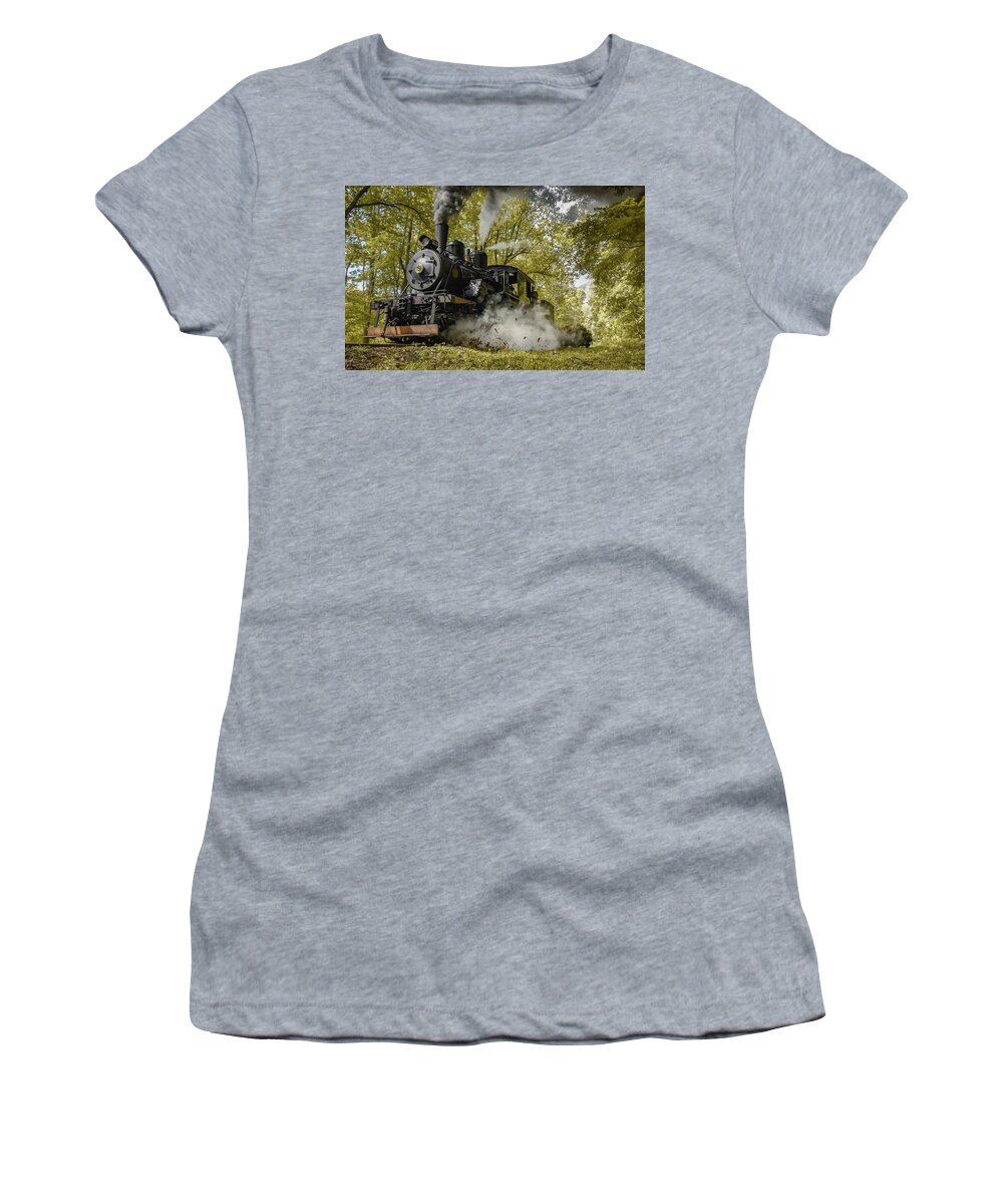 Train Women's T-Shirt featuring the photograph Fall Train #1 by Michelle Wittensoldner