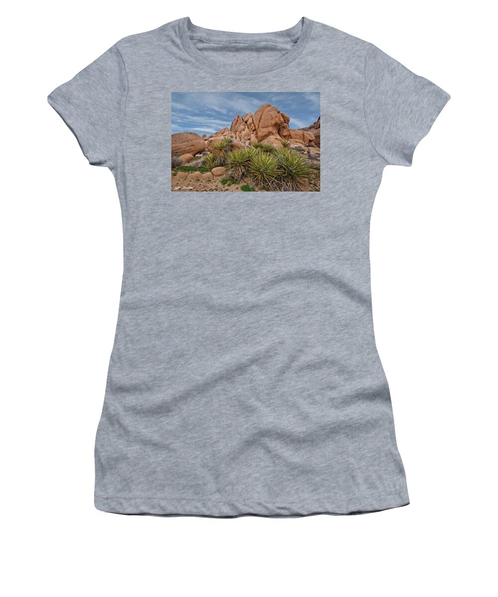 Arid Climate Women's T-Shirt featuring the photograph Gneiss Rock Formations by Jeff Goulden