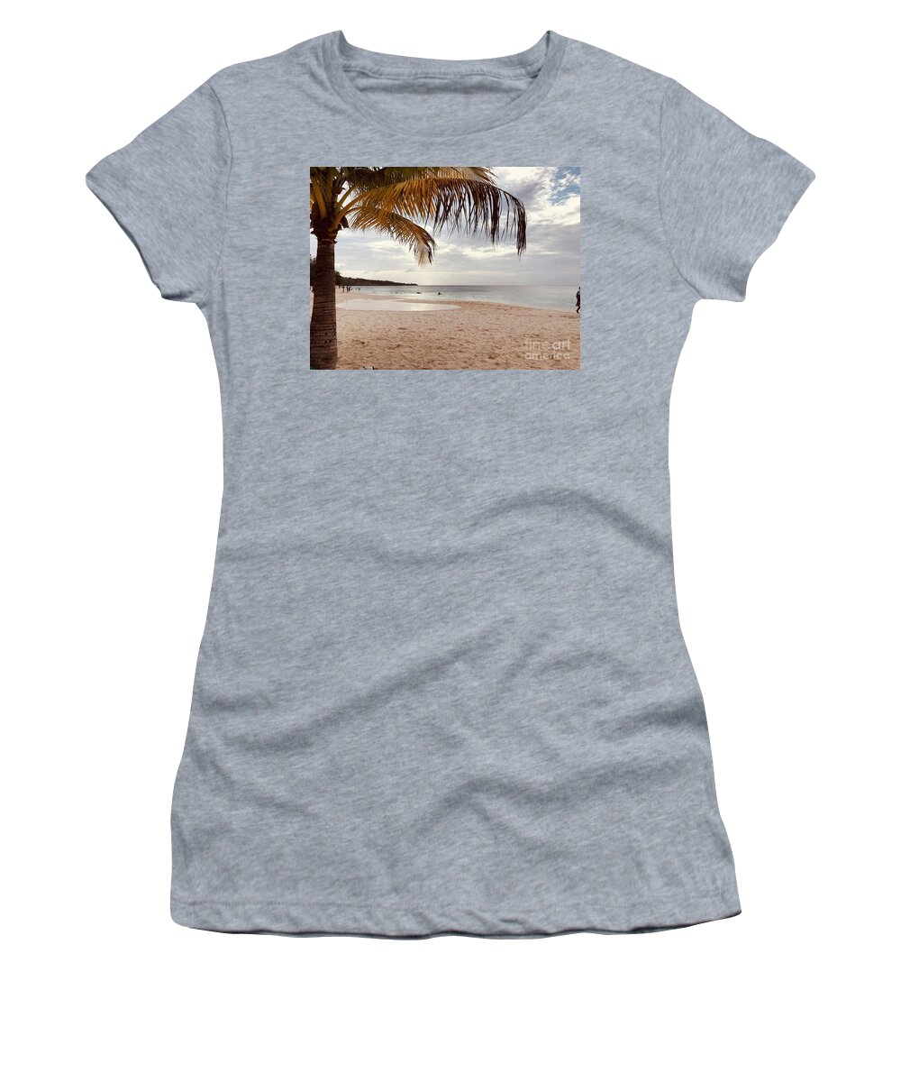 Grand Anse Beach Women's T-Shirt featuring the photograph Grand Anse Beach #1 by Laura Forde