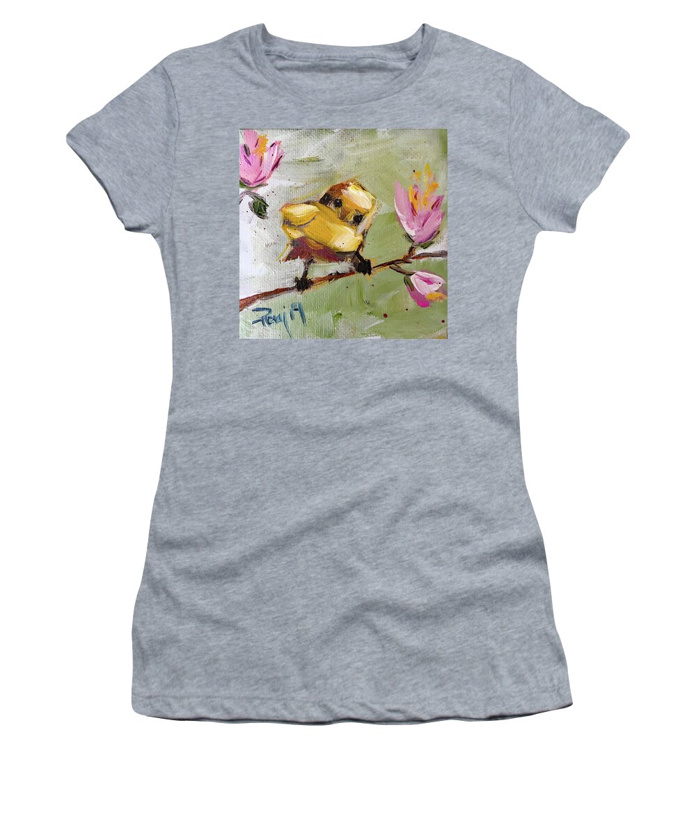 Bird Women's T-Shirt featuring the painting Hey Cutie #1 by Roxy Rich