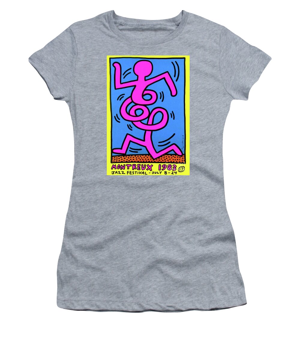 Haring Women's T-Shirt featuring the painting Montreux #1 by Haring