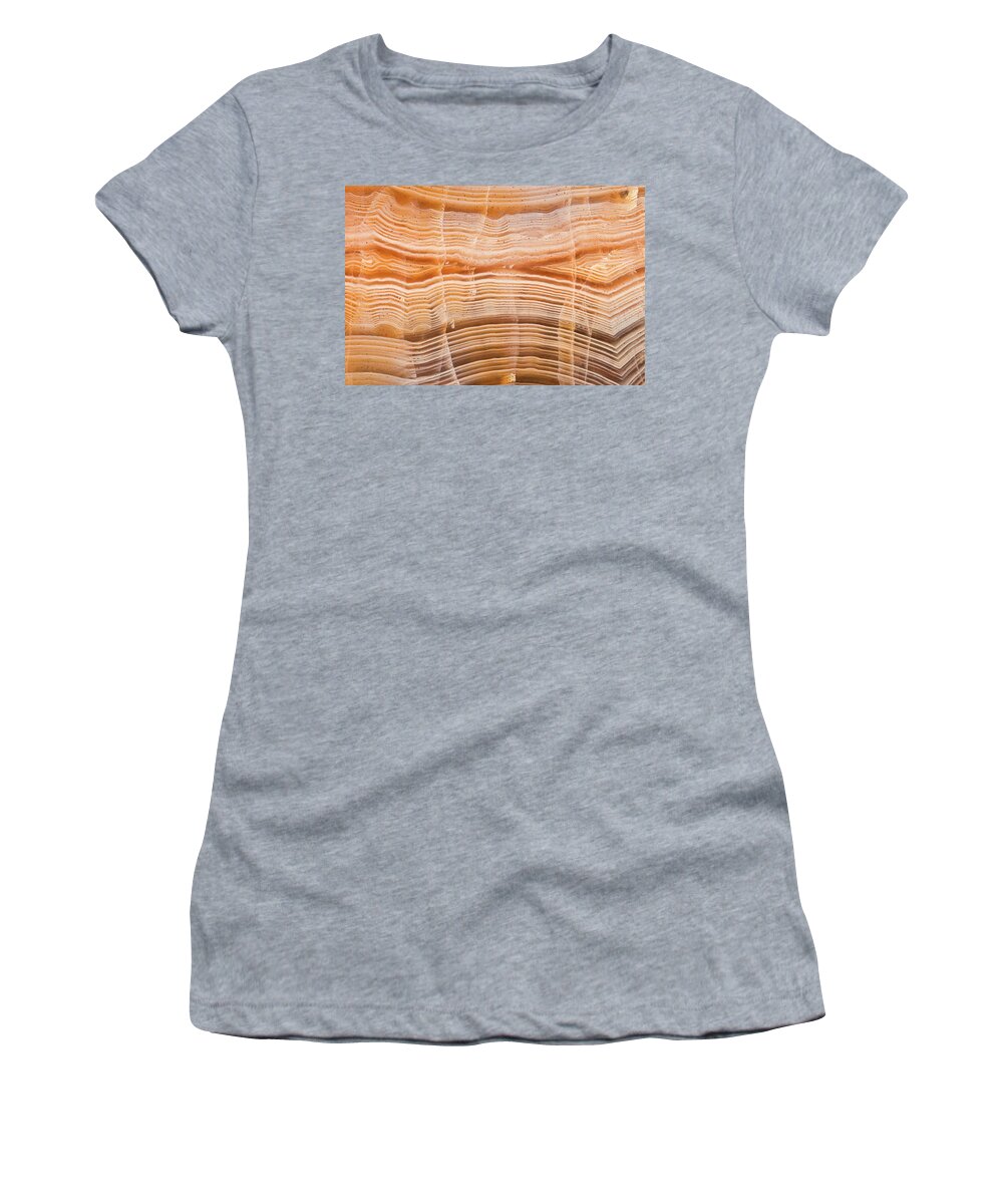 Abstract Women's T-Shirt featuring the photograph Pilbara Agate, Close #1 by Mark Windom