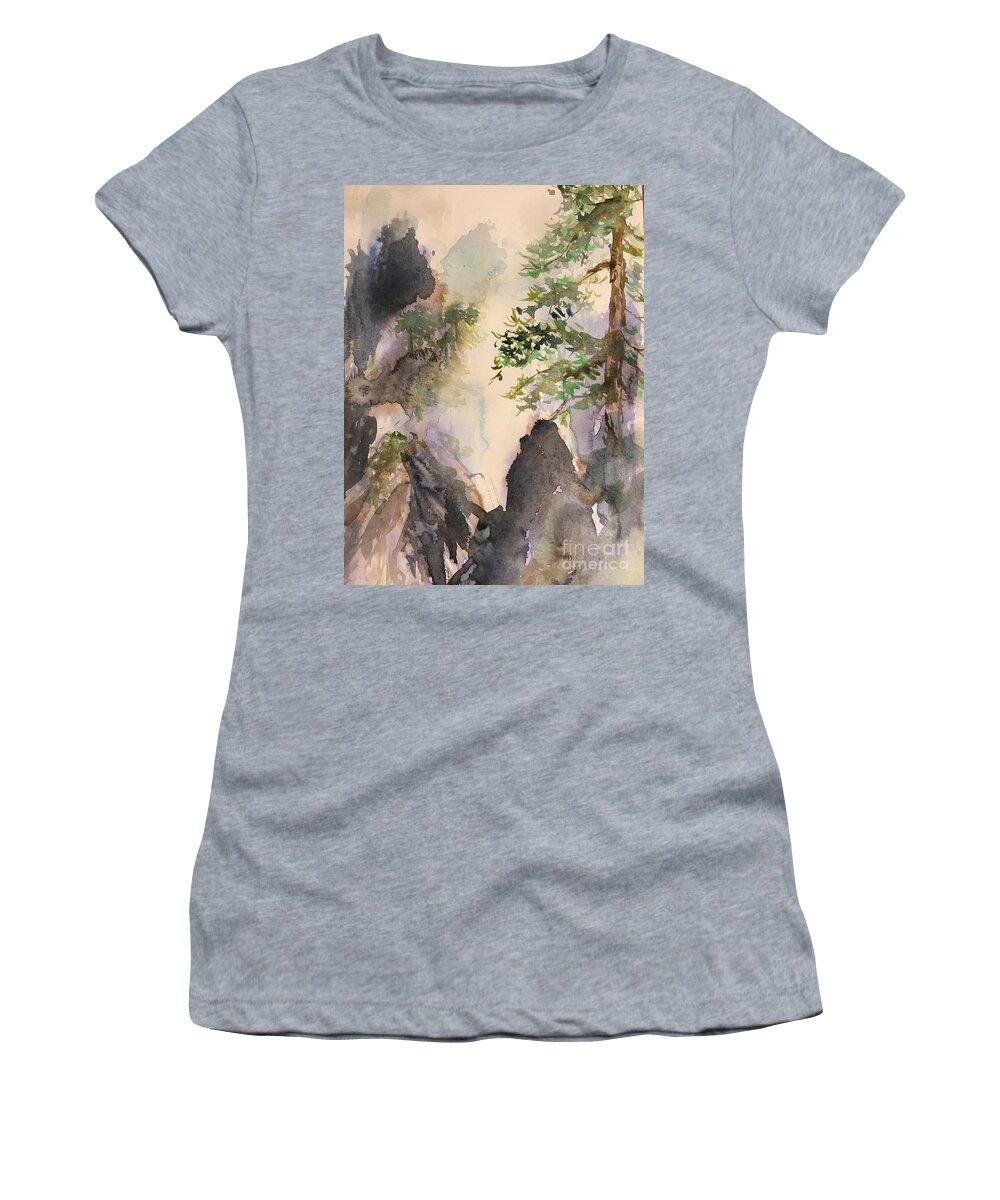 1352019 Women's T-Shirt featuring the painting 1352019 by Han in Huang wong