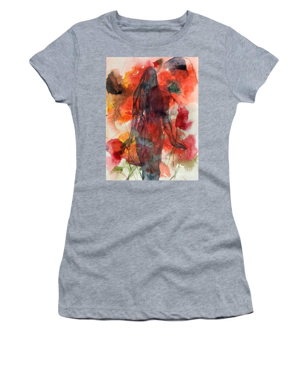 1382019 Women's T-Shirt featuring the painting 1382018 by Han in Huang wong
