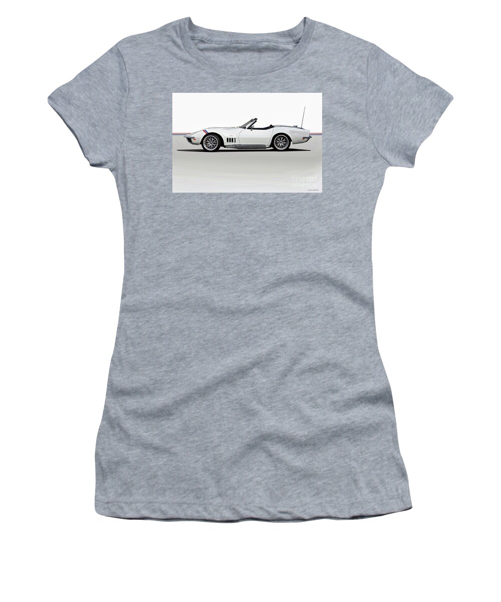 Chevrolet Corvette 1969 Convertible T-Shirt for Women Multiple Colors & Sizes 