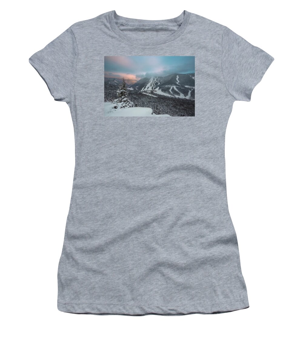 Bald Women's T-Shirt featuring the photograph Bald Mountain Sunset Glow #2 by White Mountain Images
