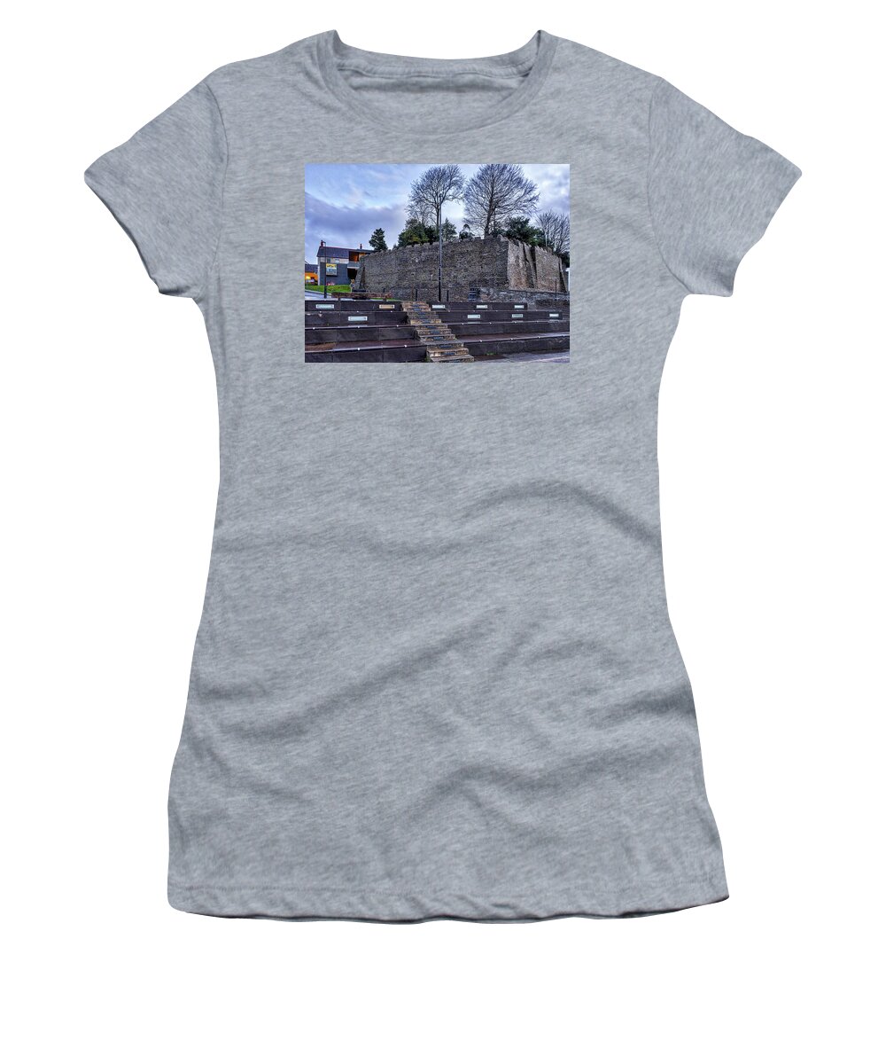Aberteifi Women's T-Shirt featuring the photograph Cardigan Castle by Mark Llewellyn