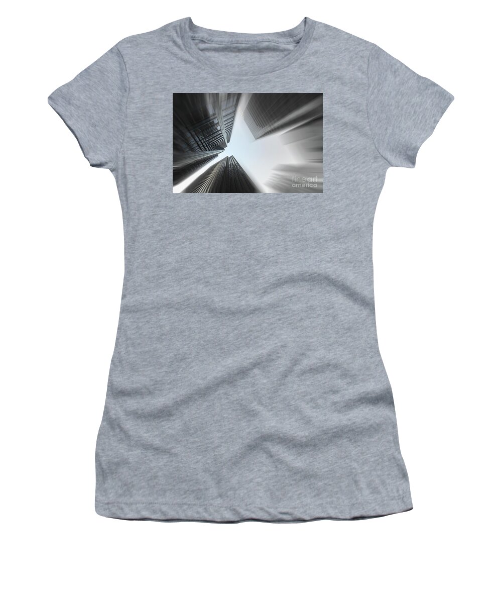 Chicago Women's T-Shirt featuring the photograph Skyscrapers in Motion #2 by Raul Rodriguez