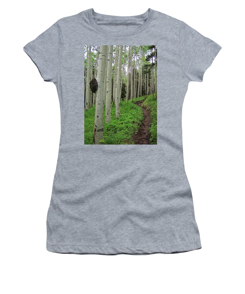 Through The Trees Women's T-Shirt featuring the photograph Through the Trees #2 by Jennifer Robin