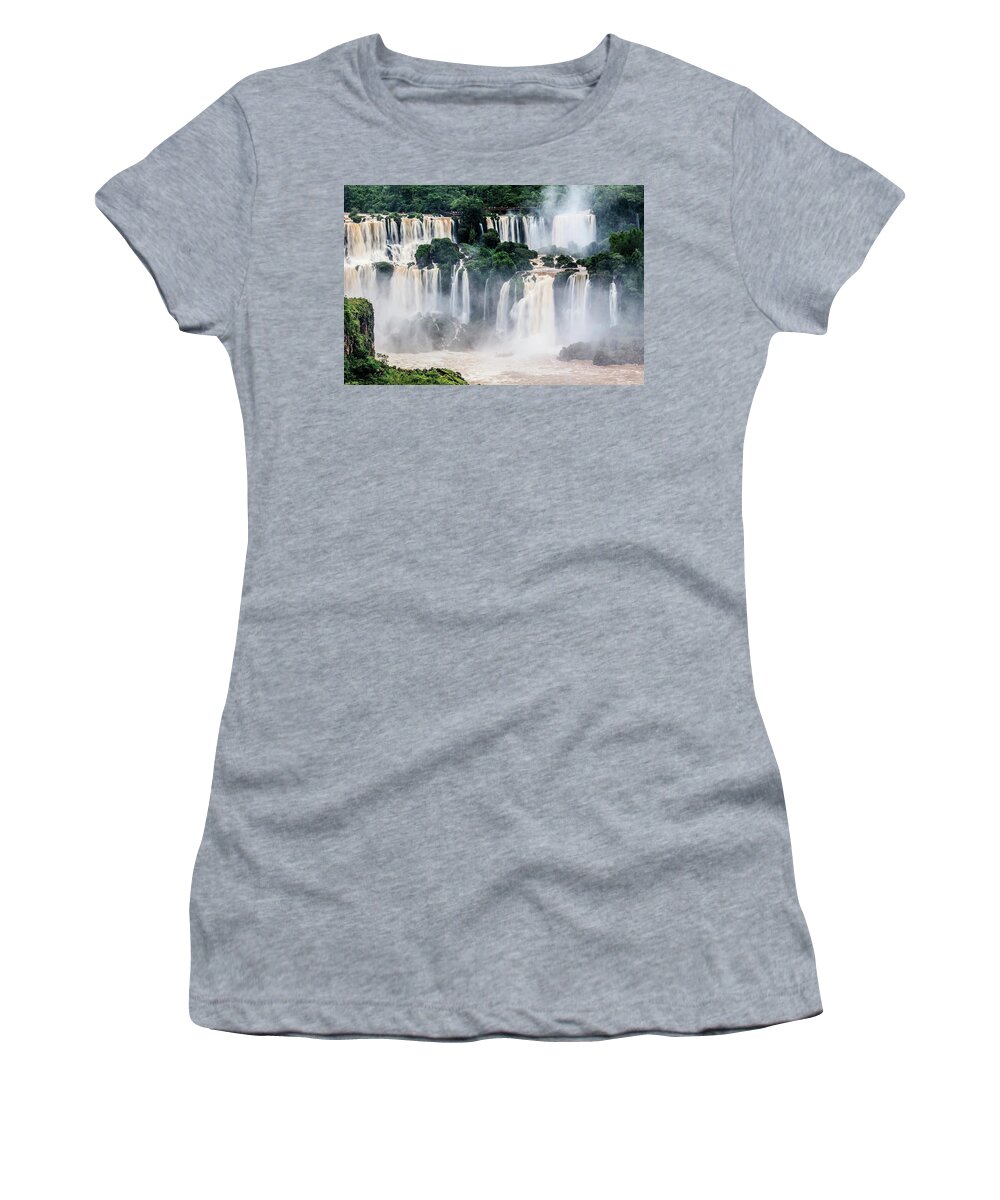 Estock Women's T-Shirt featuring the digital art Iguazu Falls #26 by Antonino Bartuccio