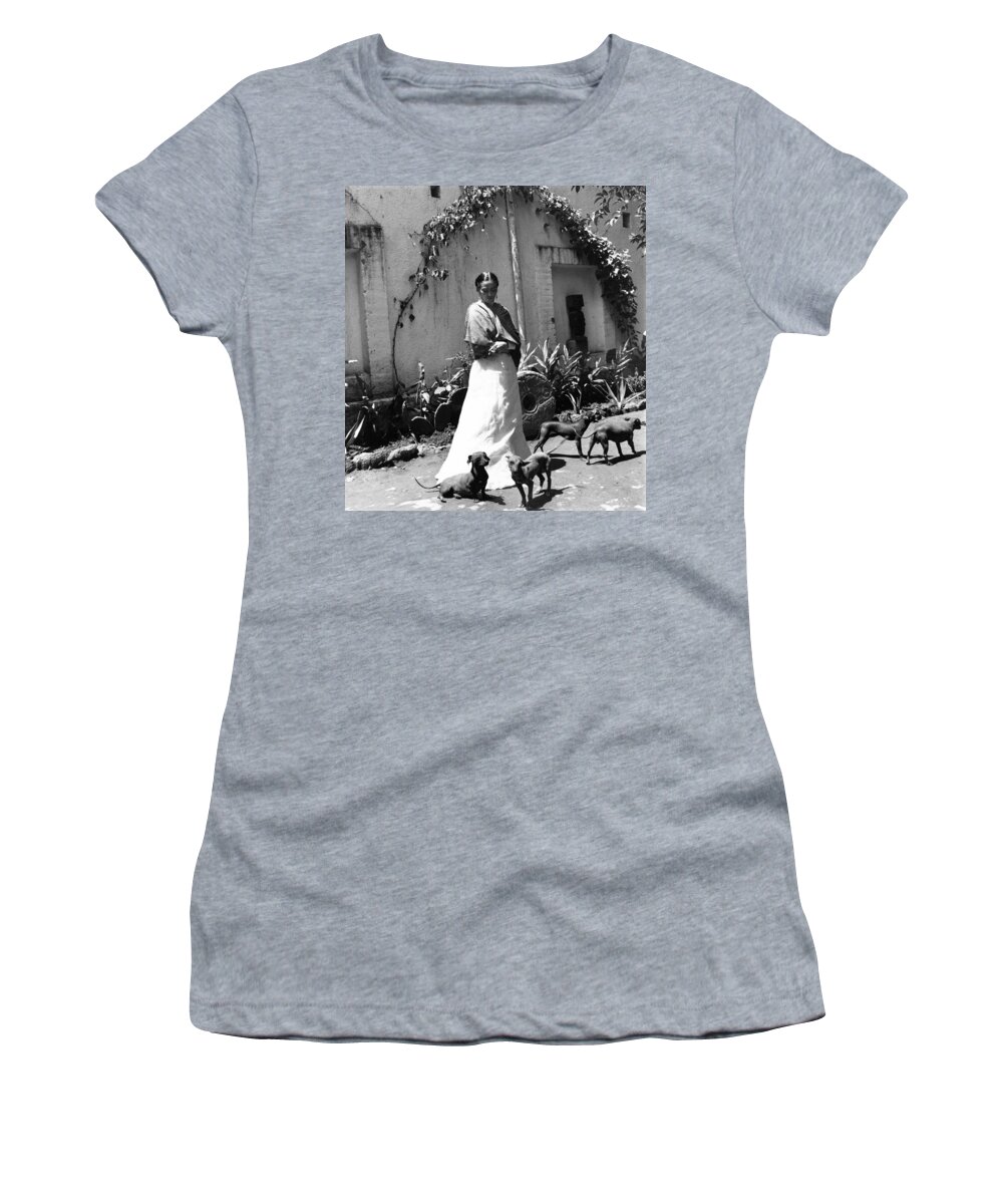 Art Women's T-Shirt featuring the photograph Frida Kahlo #3 by Gisele Freund