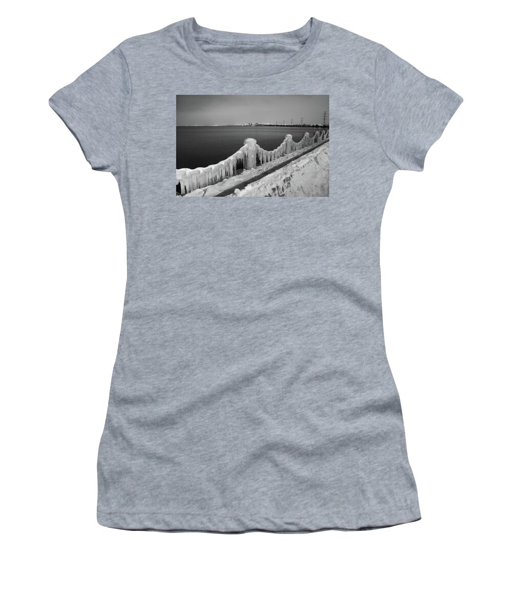 Frozen Path Women's T-Shirt featuring the photograph Winter Wonderland #4 by Nick Mares
