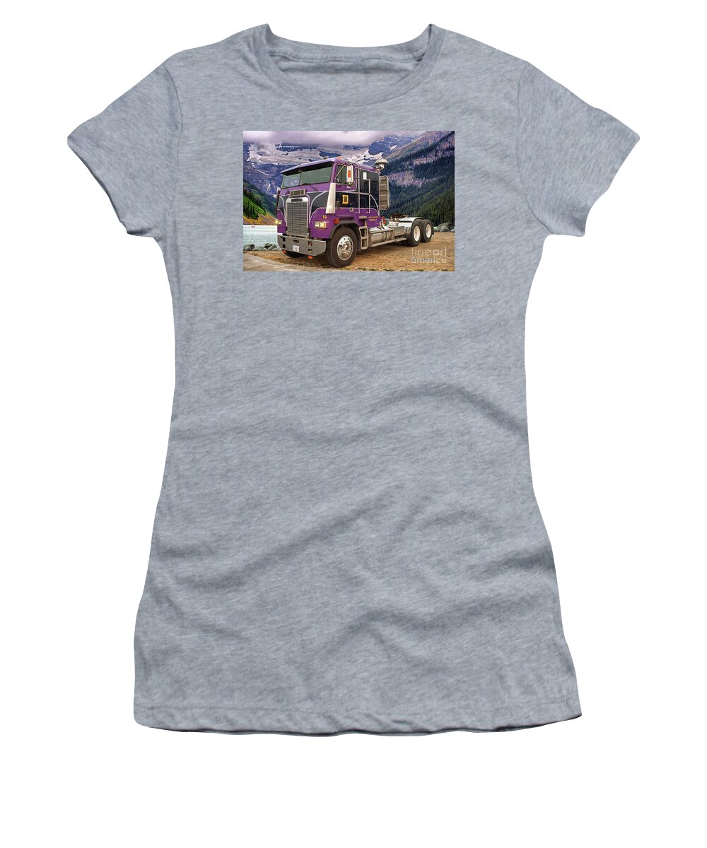 Big Rigs Women's T-Shirt featuring the photograph 91 Freightliner Cabover by Randy Harris