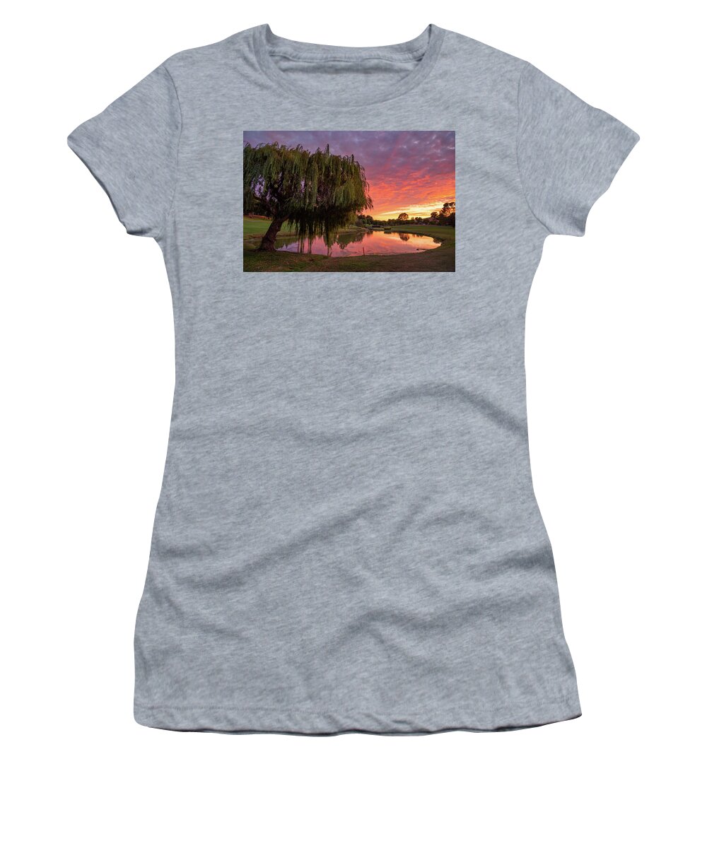 Landscape Women's T-Shirt featuring the photograph A Day's Reflection by Laura Macky