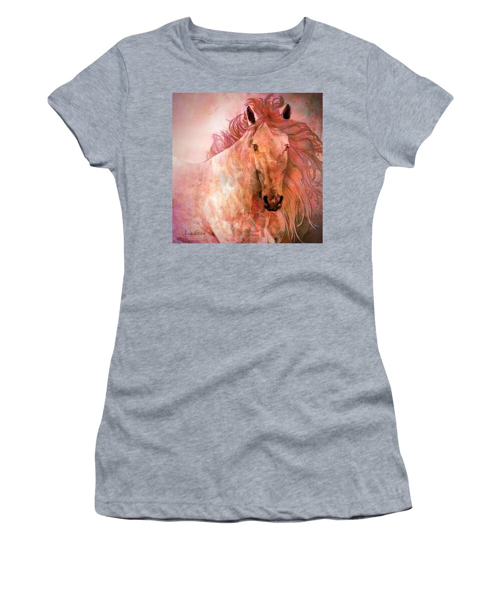 Horse Women's T-Shirt featuring the digital art A Horse of a Different Color by Linda Lee Hall