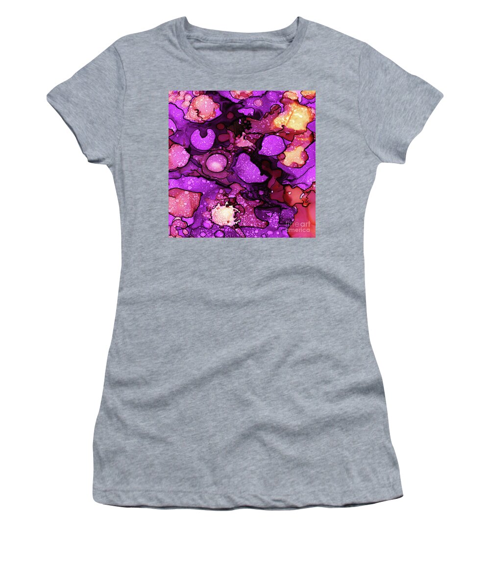 Abstract Women's T-Shirt featuring the painting Abstract Ink 14 by Amy E Fraser
