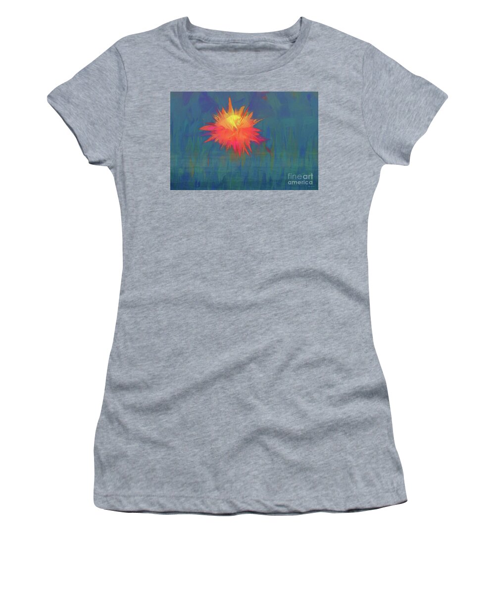 Abstract Sunset Women's T-Shirt featuring the photograph Abstract Ocean Sunset by Scott Cameron