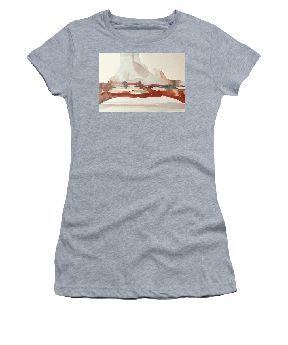 Shapes Women's T-Shirt featuring the painting Abstract Dessert by Luisa Millicent