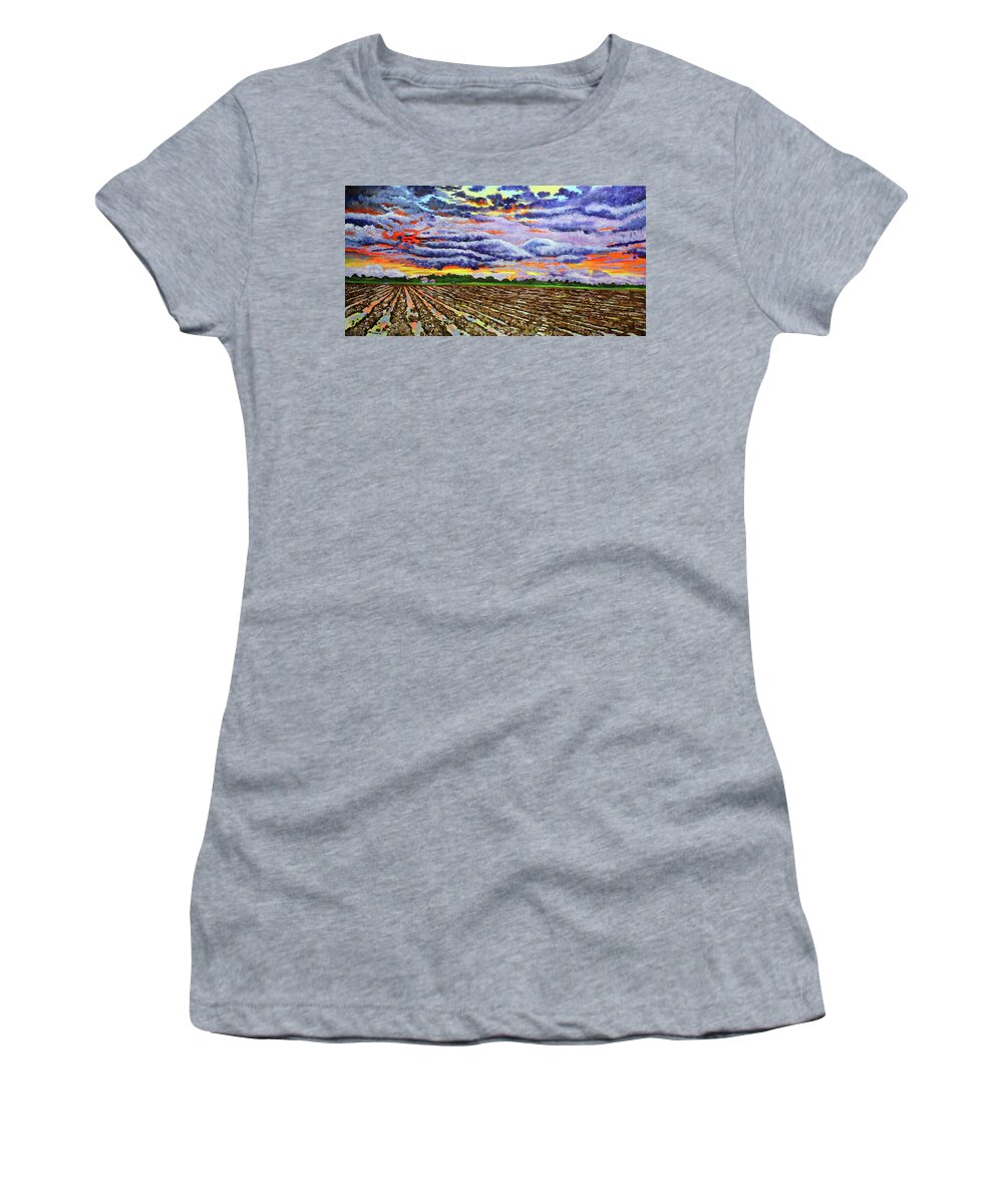 Landscape Women's T-Shirt featuring the painting After The Storm by Karl Wagner