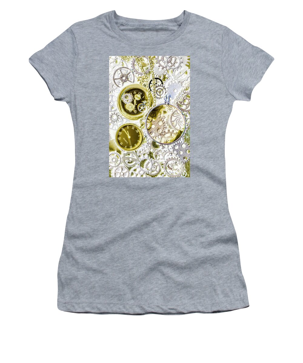 Machine Women's T-Shirt featuring the photograph Age of circular machines by Jorgo Photography