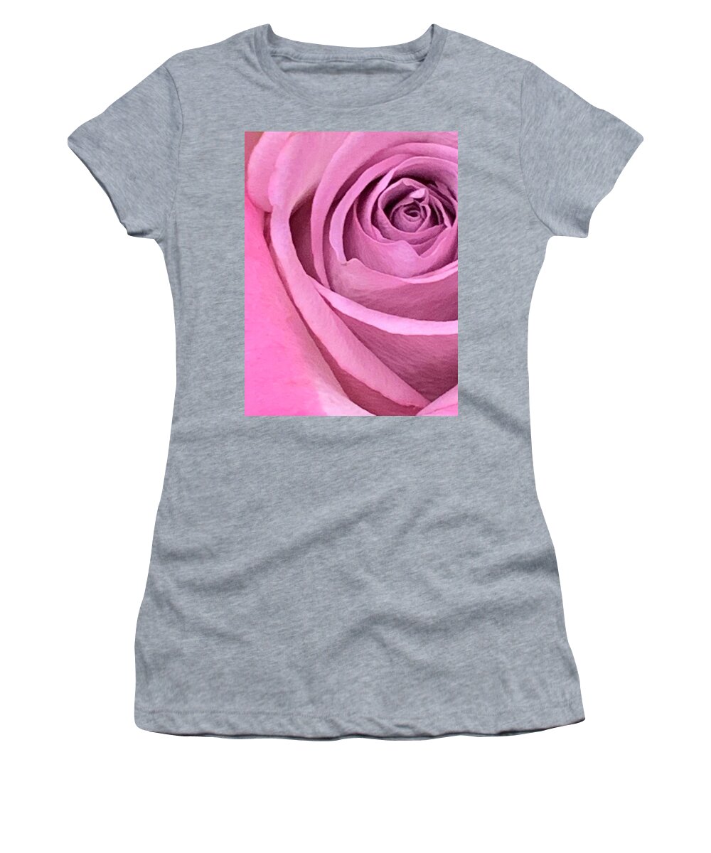 Rose Women's T-Shirt featuring the photograph Amaranthine Gaze by Tiesa Wesen