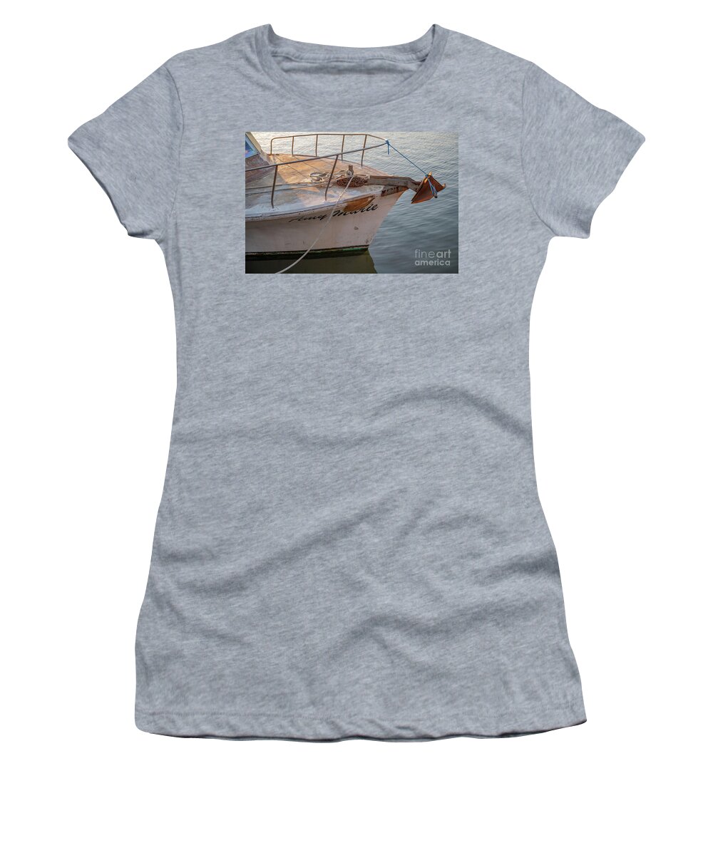 Amy Marie Women's T-Shirt featuring the photograph Amy Marie - Pleasure Boat by Dale Powell