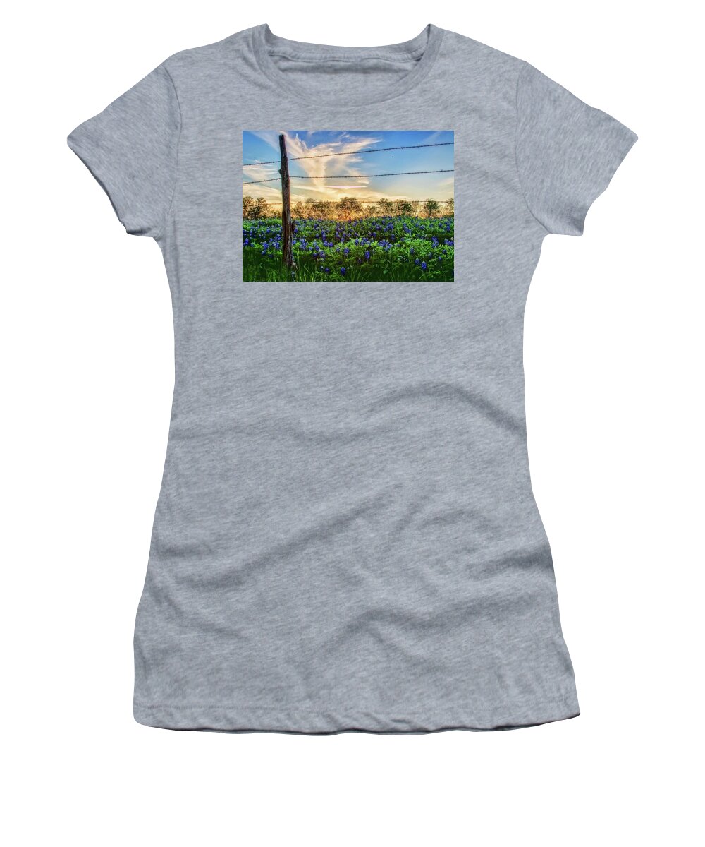 Bluebonnets Women's T-Shirt featuring the photograph Angel in the Sky by Ronnie Prcin