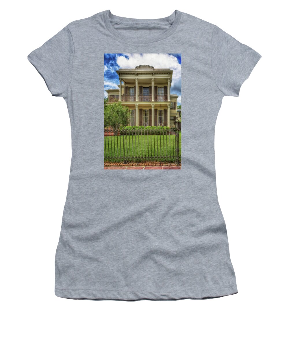 Garden District Women's T-Shirt featuring the photograph Archie Manning House by Susan Rissi Tregoning