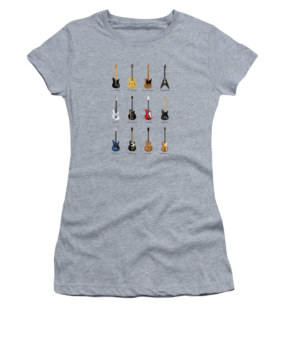 Fender Stratocaster Women's T-Shirt featuring the photograph Guitar Icons No2 by Mark Rogan