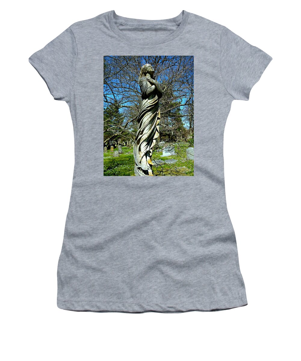 Grave Figure Rising Up Women's T-Shirt featuring the photograph Ascending by Mike McBrayer