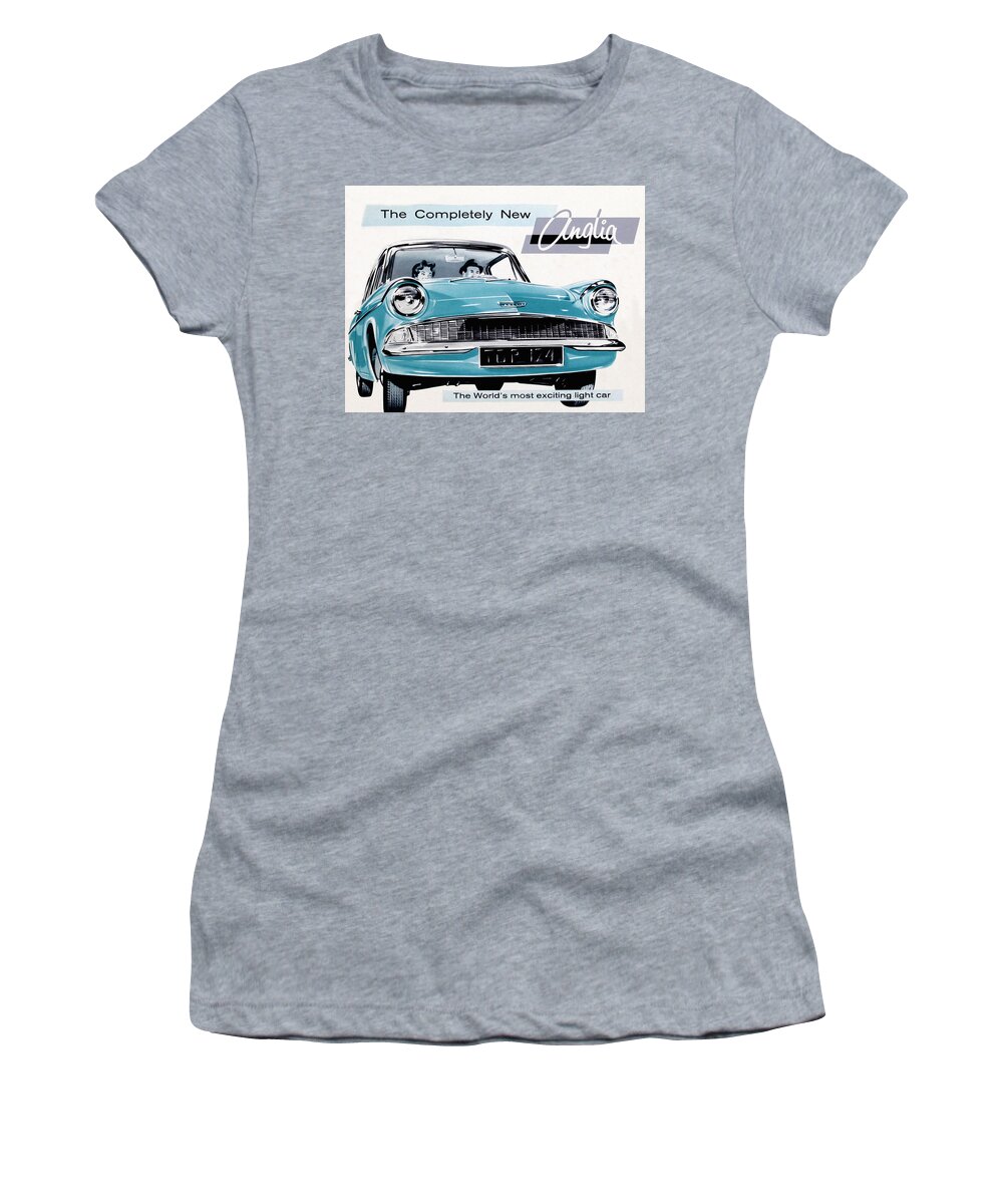 1960 Ford Anglia Women's T-Shirt featuring the photograph Automotive Art 450 by Andrew Fare