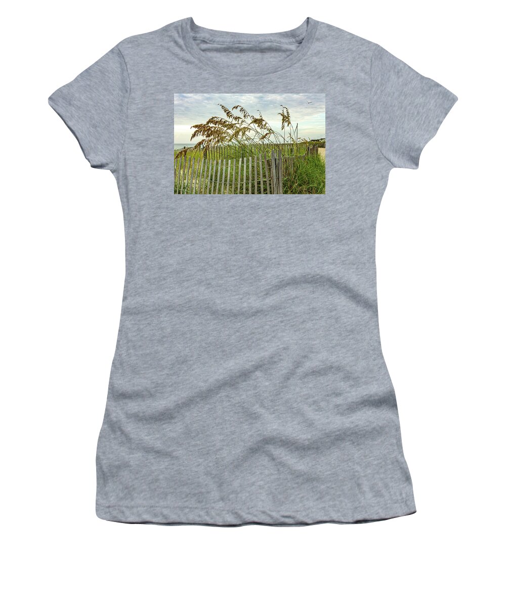 Ocean Women's T-Shirt featuring the photograph Avalon Sea Grass 2 by Donna Twiford