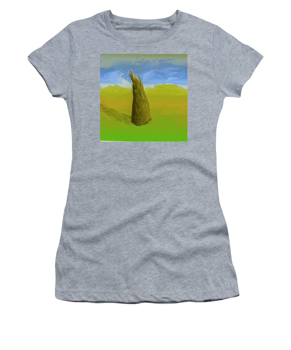 Babel Women's T-Shirt featuring the digital art Babel #i0 by Leif Sohlman
