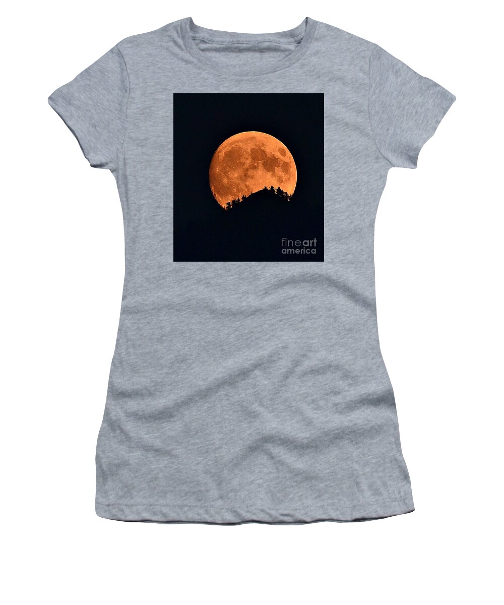 Full Moon Women's T-Shirt featuring the photograph Bad Moon Rising by Dorrene BrownButterfield